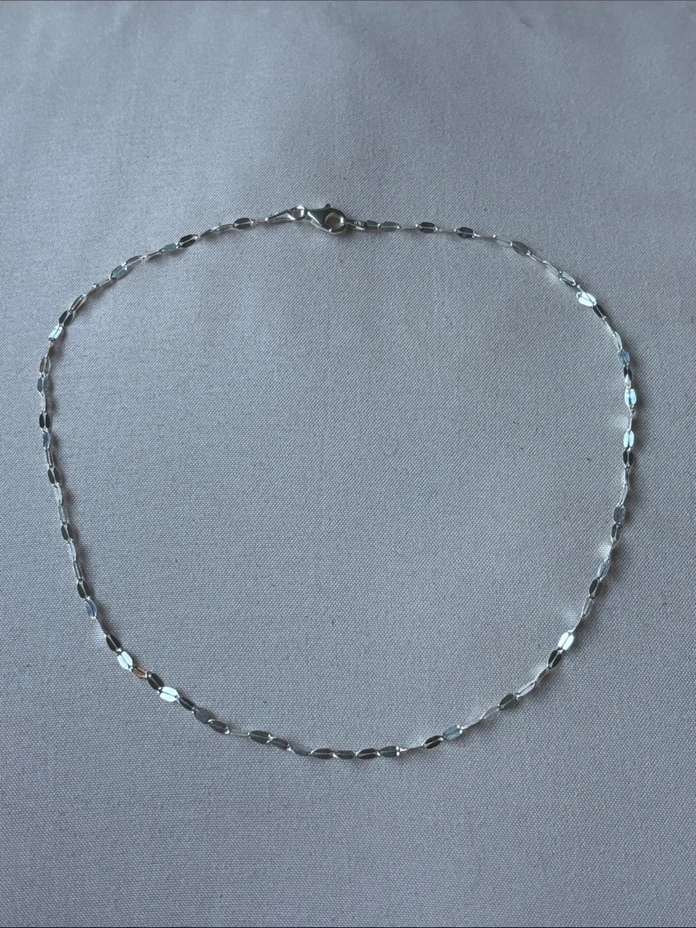 Delicate Silver Link Necklace - Silver
